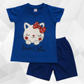 Blue Cat T-Shirt Set
