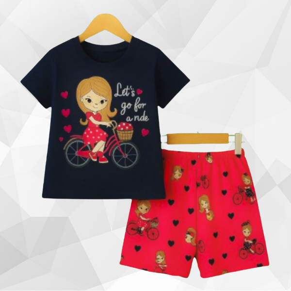 Cycling lady T-Shirt Set