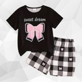 Black Bow T-Shirt Set
