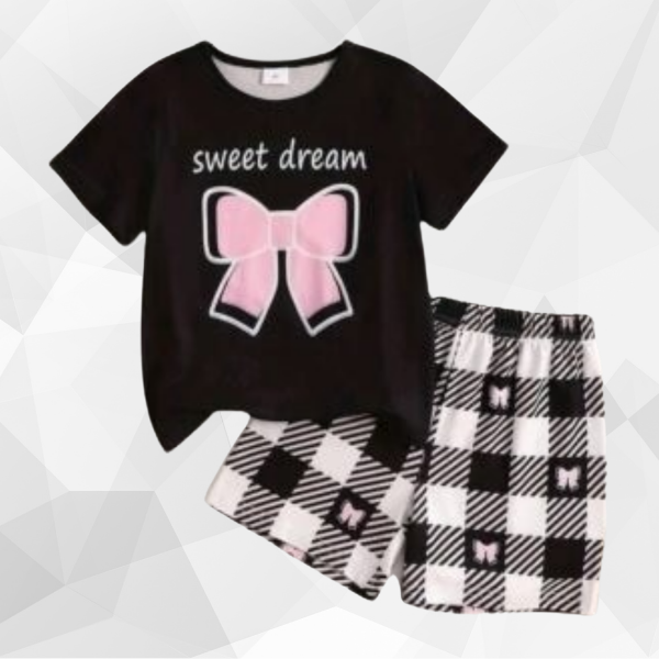 Black Bow T-Shirt Set