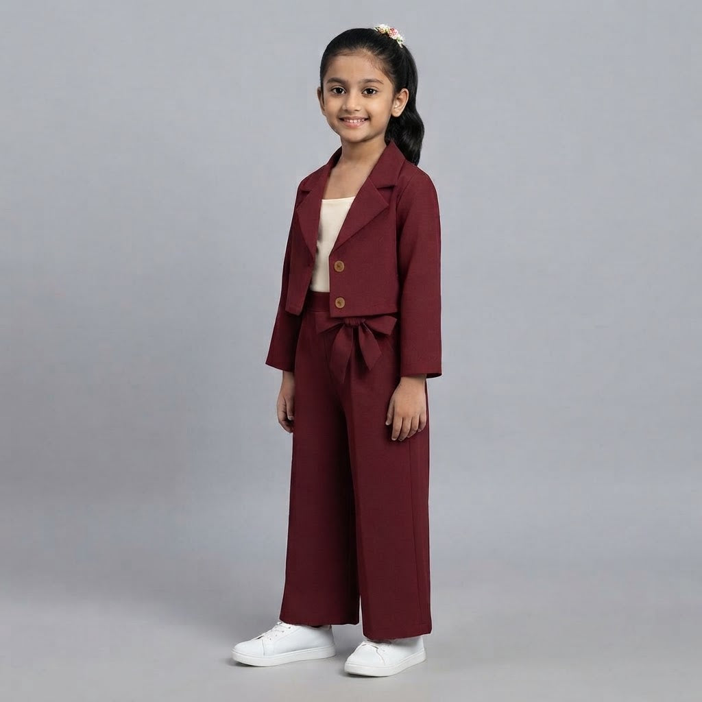 Blazer & Wide Leg Pants Co-Ord SET (1Y-12Y)