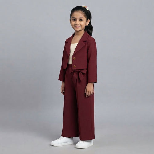 Blazer & Wide Leg Pants Co-Ord SET (1Y-12Y)