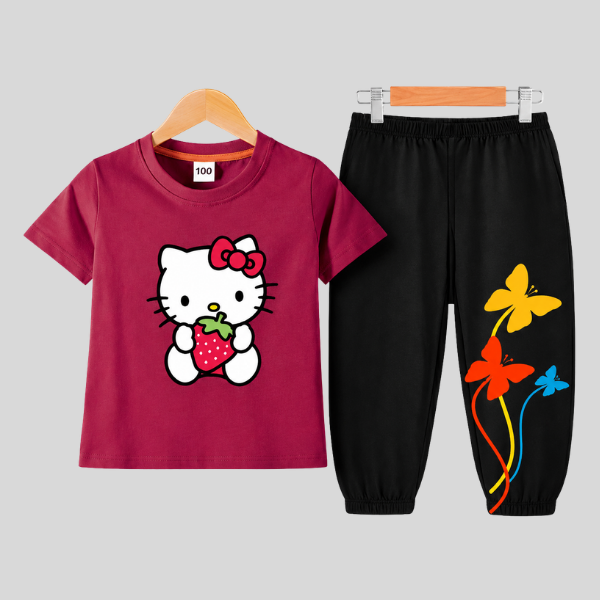 Cute Hello Kitty Full Pant SET