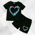 Black Heart T-Shirt Set