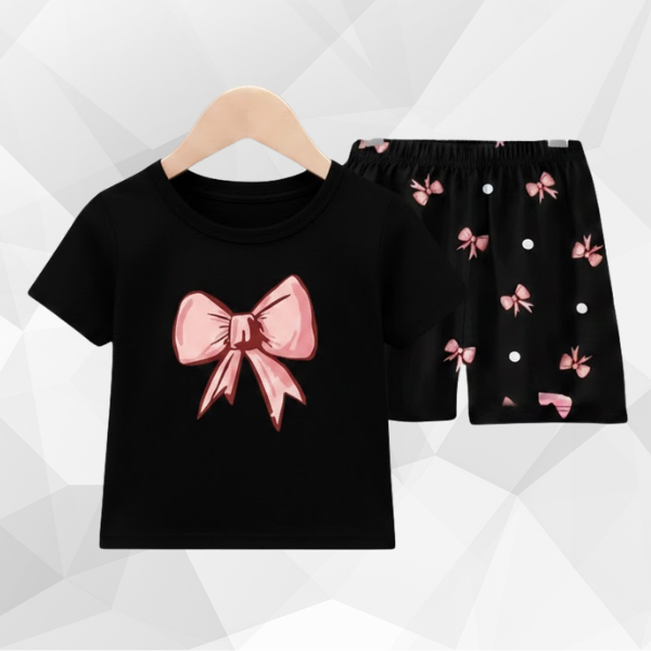 Black Bow T-Shirt Set
