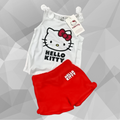 White Kitty T-Shirt Set