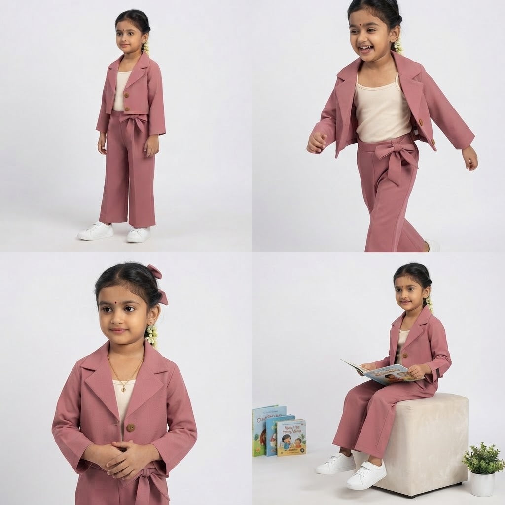 Blazer & Wide Leg Pants Co-Ord SET (1Y-12Y)